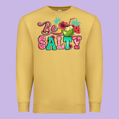 Be Salty Summer Premium Sweatshirt Designed By Jasminsmagicworld