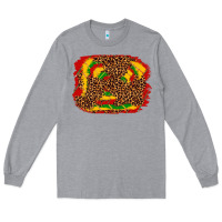 Heather Grey black history background Long Sleeve Tee - texasbilliewilder