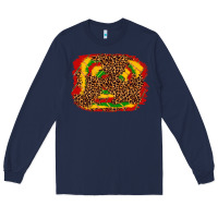 Navy black history background Long Sleeve Tee - texasbilliewilder