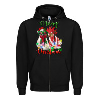 Black christmas roosters Zipper Hoodie - RanaPortraitStore