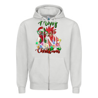 Dove Grey christmas roosters Zipper Hoodie - RanaPortraitStore