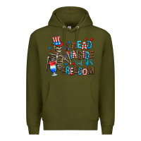 Army Green dead inside but its freedom Premium Hoodie - AdoDesignShop