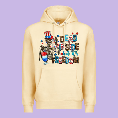 Dead Inside But Its Freedom Premium Hoodie Designed By Adodesignshop
