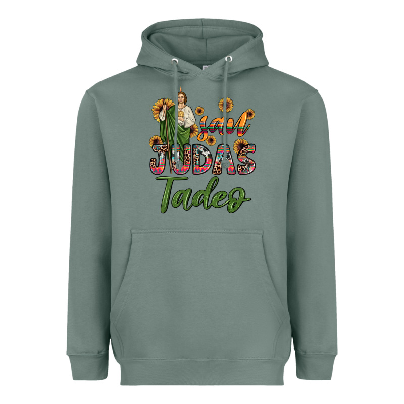 San Judas Tadeo Sunflower Heavyweight Hoodie by JahusDesignShop | Teevron