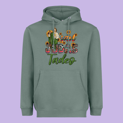 San Judas Tadeo Sunflower Heavyweight Hoodie Designed By Jahusdesignshop