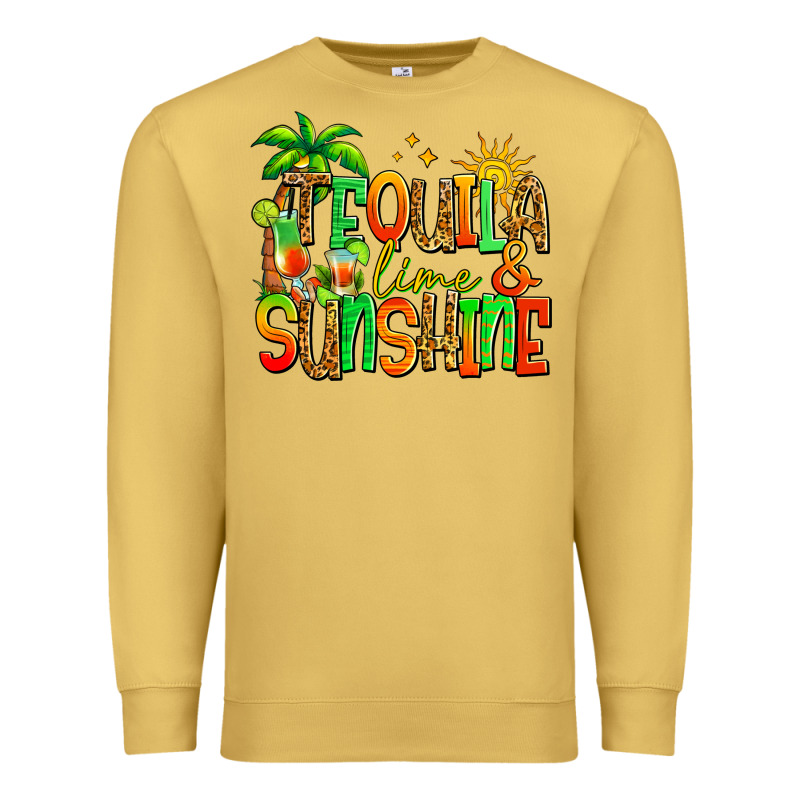 Tequila Lime And Sunshine Summer Premium Sweatshirt by Jasminsmagicworld | Teevron