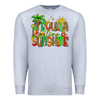 Heather Grey tequila lime and sunshine summer Premium Sweatshirt - Jasminsmagicworld