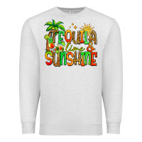 Oatmeal Heather tequila lime and sunshine summer Premium Sweatshirt - Jasminsmagicworld