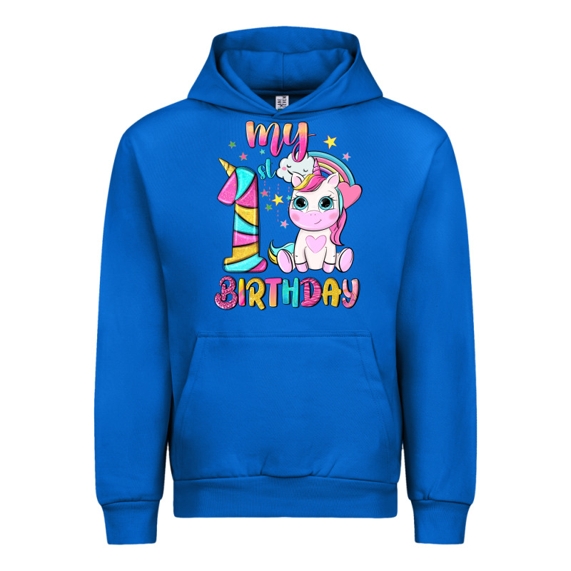My 1 St Birthday With Little Cute Unicorn Urban Hoodie by NancyCooperArtShop | Teevron