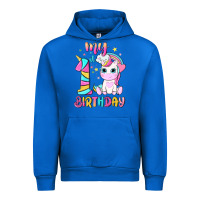Cobalt my 1 st birthday with little cute unicorn Urban Hoodie - NancyCooperArtShop
