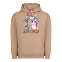Pigment Burro my 1 st birthday with little cute unicorn Urban Hoodie - NancyCooperArtShop