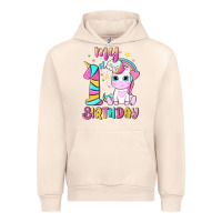 Sandshell my 1 st birthday with little cute unicorn Urban Hoodie - NancyCooperArtShop