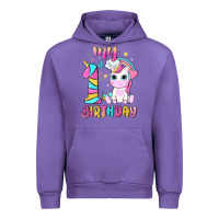 Tulip my 1 st birthday with little cute unicorn Urban Hoodie - NancyCooperArtShop