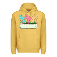 Antique Gold easter bunny trio Premium Hoodie - MaliasSmallBusiness