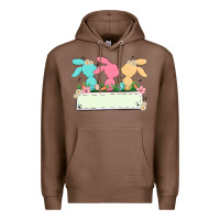 Chestnut easter bunny trio Premium Hoodie - MaliasSmallBusiness