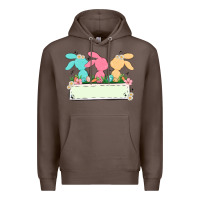 Coffee easter bunny trio Premium Hoodie - MaliasSmallBusiness