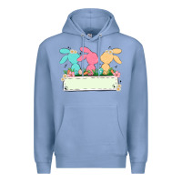 Colony Blue easter bunny trio Premium Hoodie - MaliasSmallBusiness