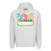 Dove Grey easter bunny trio Premium Hoodie - MaliasSmallBusiness