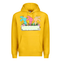 Lemon easter bunny trio Premium Hoodie - MaliasSmallBusiness