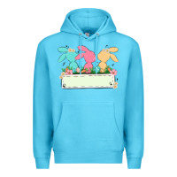 Ocean Blue easter bunny trio Premium Hoodie - MaliasSmallBusiness