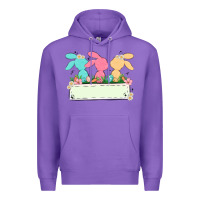 Purple easter bunny trio Premium Hoodie - MaliasSmallBusiness