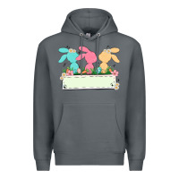 Rock easter bunny trio Premium Hoodie - MaliasSmallBusiness