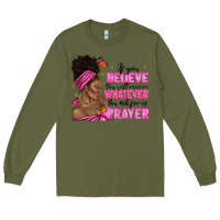 Army Green afro woman bun and religion faith prayer Long Sleeve Tee - texasbilliewilder