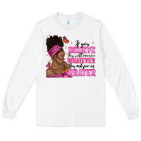 White afro woman bun and religion faith prayer Long Sleeve Tee - texasbilliewilder
