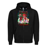 Black christmas roosters with background Zipper Hoodie - RanaPortraitStore