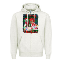 Christmas Roosters With Background Zipper Hoodie | Teevron