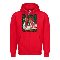 Red christmas roosters with background Zipper Hoodie - RanaPortraitStore
