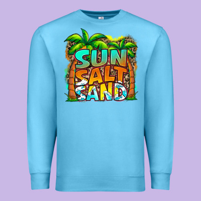 Sun Salt Sand Summer Premium Sweatshirt Designed By Jasminsmagicworld