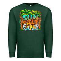 Sports Green sun salt sand summer Premium Sweatshirt - Jasminsmagicworld