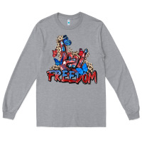 Heather Grey freedom rock hand Long Sleeve Tee - Zillion Design Studio