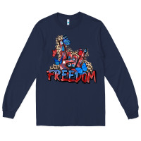 Navy freedom rock hand Long Sleeve Tee - Zillion Design Studio