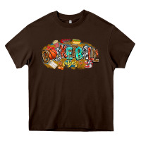 Chocolate Brown basketball vibes Heavy Core Tee - CowhideDigitalArt