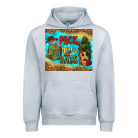 Heather Grey pack your bags Urban Hoodie - NancyCooperArtShop