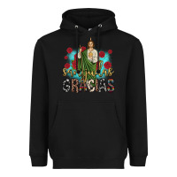 Black san judas gracias Heavyweight Hoodie - JahusDesignShop