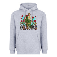 Heather Grey san judas gracias Heavyweight Hoodie - JahusDesignShop