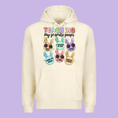 Teahing My Favorite Peeps Premium Hoodie Designed By Maliassmallbusiness
