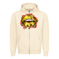 Sandshell softball lips Zipper Hoodie - Zillion Design Studio