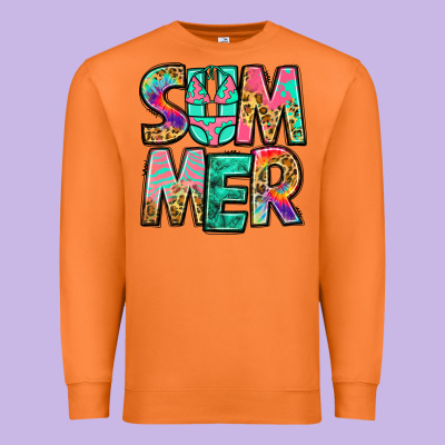 Summer Leopard Tie Dye Premium Sweatshirt Designed By Jasminsmagicworld