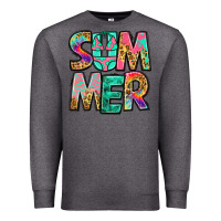 Charcoal Heather summer leopard tie dye Premium Sweatshirt - Jasminsmagicworld