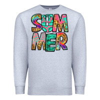 Heather Grey summer leopard tie dye Premium Sweatshirt - Jasminsmagicworld