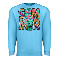 Ocean Blue summer leopard tie dye Premium Sweatshirt - Jasminsmagicworld