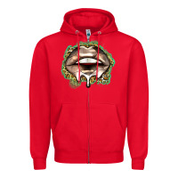 Red soccer lips Zipper Hoodie - Zillion Design Studio