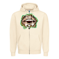 Sandshell soccer lips Zipper Hoodie - Zillion Design Studio