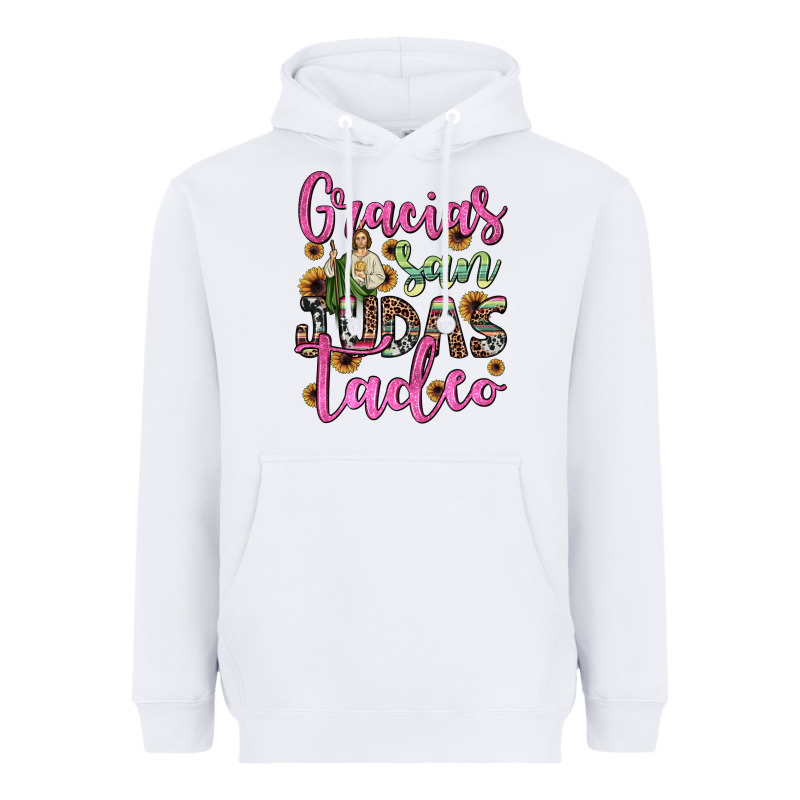 Gracias San Judas Tadeo Heavyweight Hoodie by JahusDesignShop | Teevron