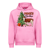 Fuchsia Pink mooey christmas Urban Hoodie - MaliasSmallBusiness