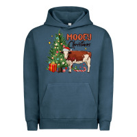 Pigment Midnight Navy mooey christmas Urban Hoodie - MaliasSmallBusiness